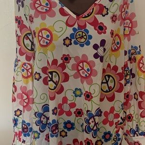 Floral print blouse size xl